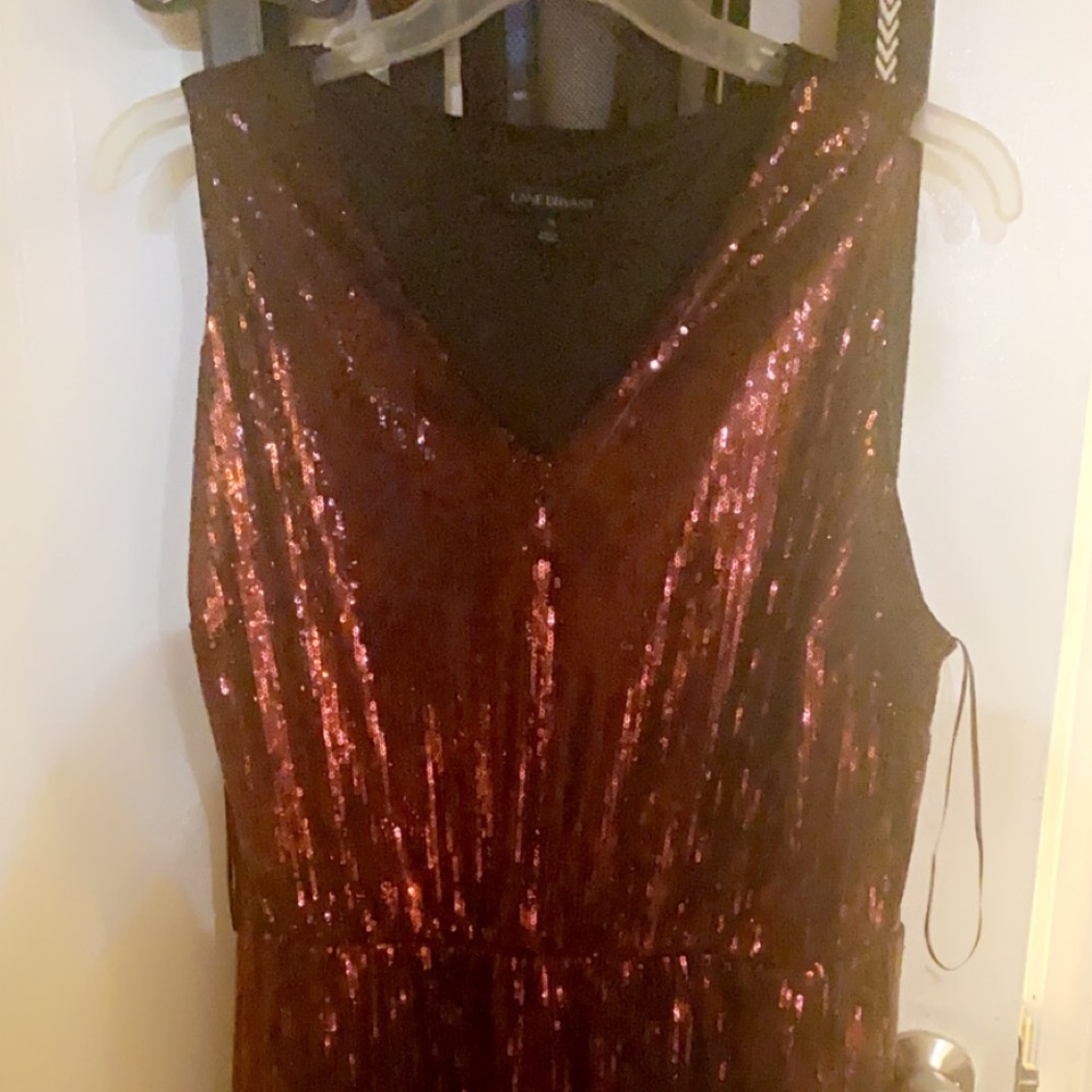 Burgundy sequin dress